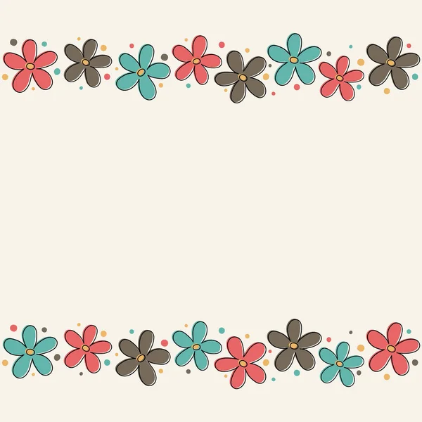 Σχεδιασμός Κάρτας Χαριτωμένα Λουλούδια Ημέρα Της Μητέρας Ημέρα Της Γυναίκας — Διανυσματικό Αρχείο