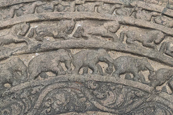 Polonnaruwa Sri Lanka Moonstone Representing Birth Decay Disease Death Floor — Φωτογραφία Αρχείου