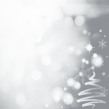 soyut zarif parlak Noel ağacı üzerinde gri