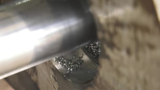Metalworking Boring Progress Shots — Stock Video
