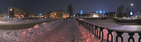 Санкт Петербург Набережная Фонтанки Зимой — стоковое фото