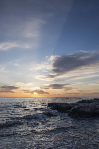 Caspian Sea Sunset Rocky Coast — Stock Photo, Image