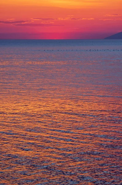 Coucher Soleil Sur Mer Noire — Photo
