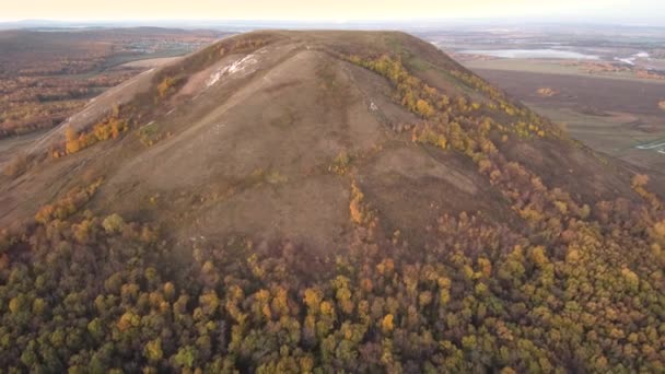 Reste Récif Ancienne Mer Composé Calcaire Shikhan Toratau Vue Aérienne — Video