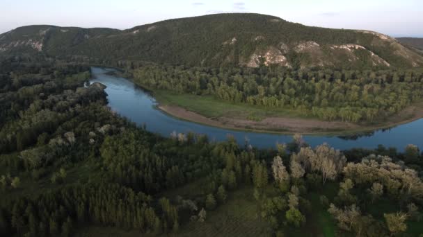 Залишки Рифу Стародавнього Моря Складався Вапняку Шихана Куштау Літній День — стокове відео