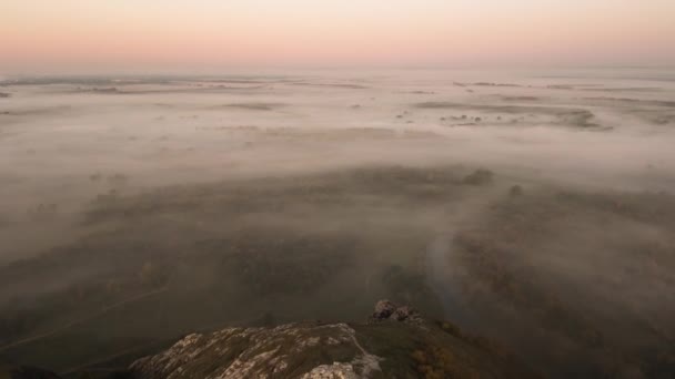 Остатки Рифа Древнего Моря Состоящего Известняка Шихан Юрактау Индийское Лето — стоковое видео