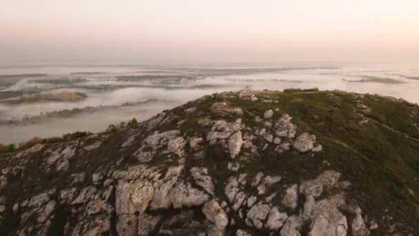 Overblijfselen Van Het Rif Van Oude Zee Samengesteld Uit Kalksteen — Stockvideo