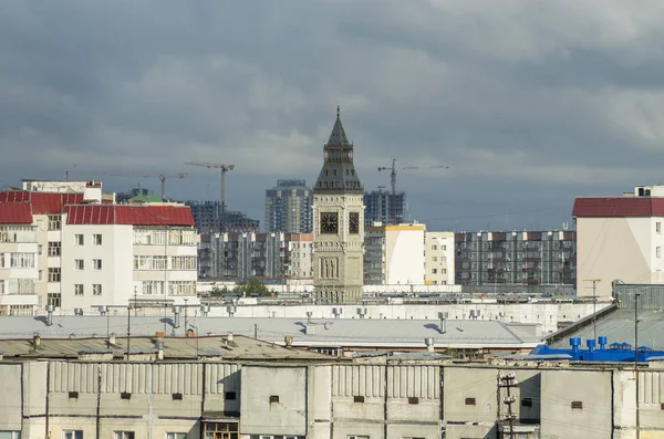 Surgut Výhled Město Typické Sovětské Budovy — Stock fotografie