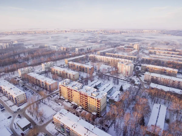 Sterlitamak Eine Industriestadt Winter Smog Über Der Stadt — Stockfoto