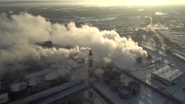 Bashkir Soda Company Umweltverschmutzung Durch Die Chemische Anlage Zur Produktion — Stockvideo