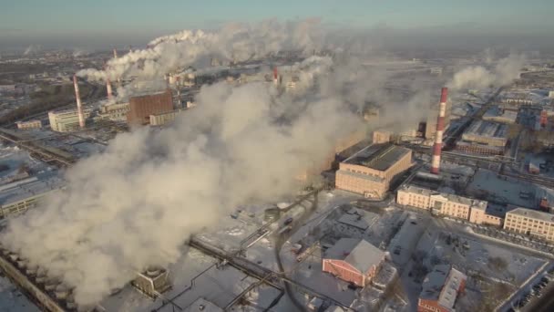 Bashkir Soda Company Milieuverontreiniging Door Chemische Fabriek Voor Productie Van — Stockvideo