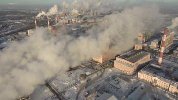 Bashkir Soda Company Environmental Pollution Chemical Plant Production Soda Ash — Stock Video