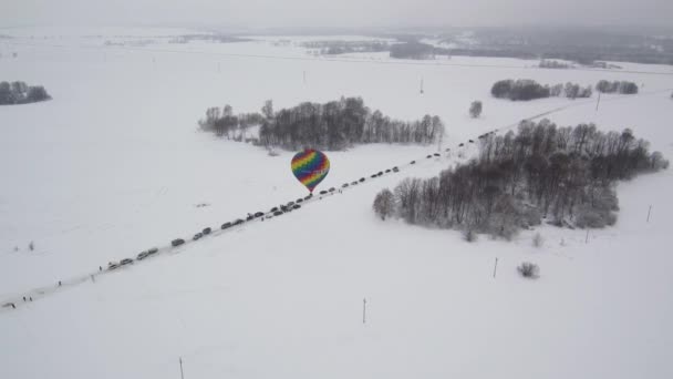 Μπαλόνι Πτήσει Πτήση Μπαλονιού Στο Πλαίσιο Του Διεθνούς Φεστιβάλ Φολκλοριάδας — Αρχείο Βίντεο