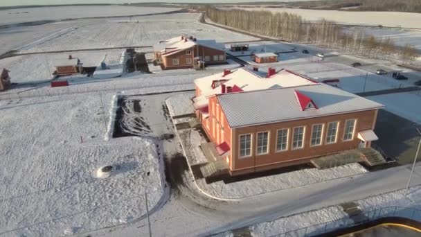 Région Volga Bachkir Village Karabashevo Hiver Vie Rurale Infrastructures Objets — Video