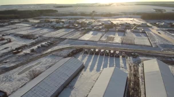 Região Volga Aldeia Bashkir Karabashevo Inverno Vida Rural — Vídeo de Stock