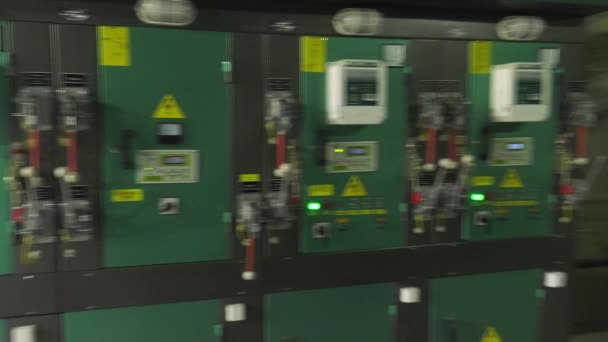 Vattenpumpstation Arbetstransformator — Stockvideo