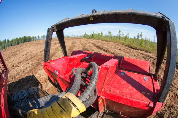 Rekultywacja Zakładu Produkcji Ropy Naftowej Lamtrac Mulcher Ltr8400 Pracy Mulgując — Zdjęcie stockowe