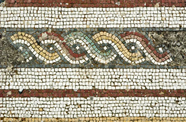 Antico Mosaico Mosaico Realizzato Antichi Maestri Romani Toni Pastello Terracotta — Foto Stock