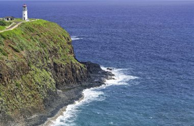 Bir Hawaian cliff deniz feneri