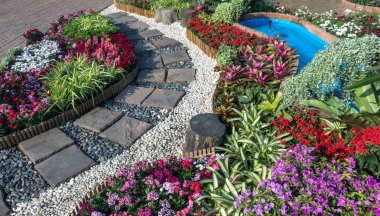 Dikey park doğa ile uyum içinde peyzaj.