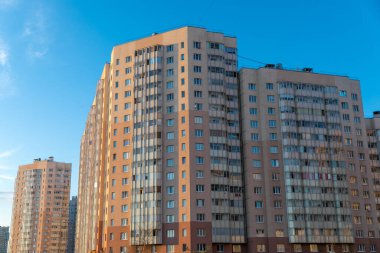 St. Petersburg, Rusya. Yeni binaların ve yeni dairelerin manzarası