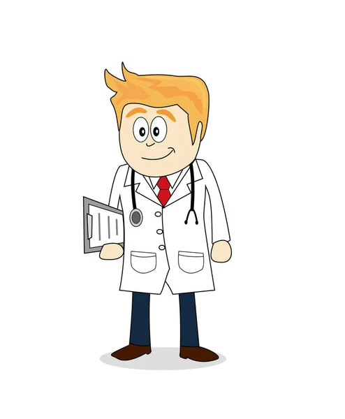 Ilustração vetorial de desenho animado médico — Vetor de Stock
