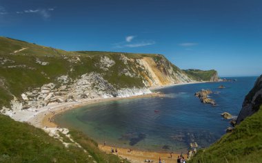 Adam O savaş Beach yakınındaki Durdle kapı, Dorset, Jurassic coast, Amerika Birleşik Devletleri