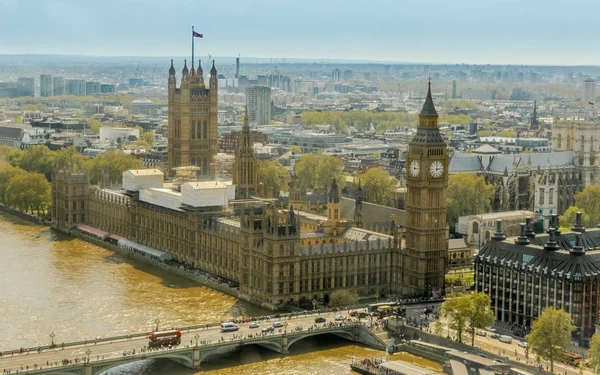 Westminster Londra Ngiltere Mayıs 2016 Bir Görünümünü Parlamento Big Ben — Stok fotoğraf