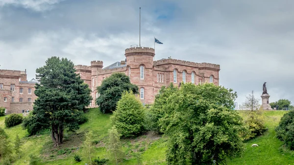 A view of the inverness castle on a cloudy day