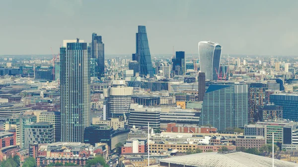 Londra Ngiltere Londra Manzarası Ile Ünlü Gökdelenler Diğer Yerler Merkezi — Stok fotoğraf