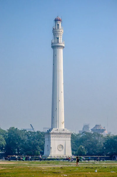 Kolkata Bengala Ocidental Índia Novembro 2019 Minar Shaheed Português Monumento — Fotografia de Stock