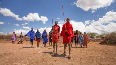 Amboselli park, Kenya yakın bilinmeyen Masai Köyü