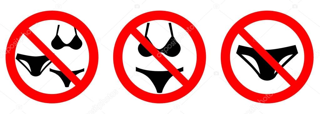 No swim wear, please dress in shop / please remove swimsuit