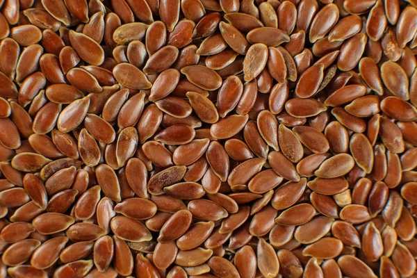 Closeup detail of flax seeds shot from above. — Stock Photo, Image