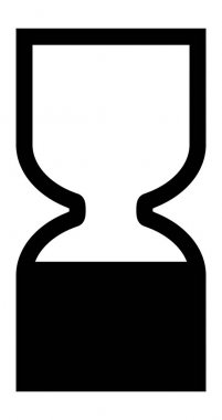 Cosmetics products Best Before End Of Date BBE symbol. Black hourglass icon. clipart