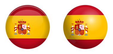 3d kubbe altında ve parlak kürede / topta İspanya bayrağı.