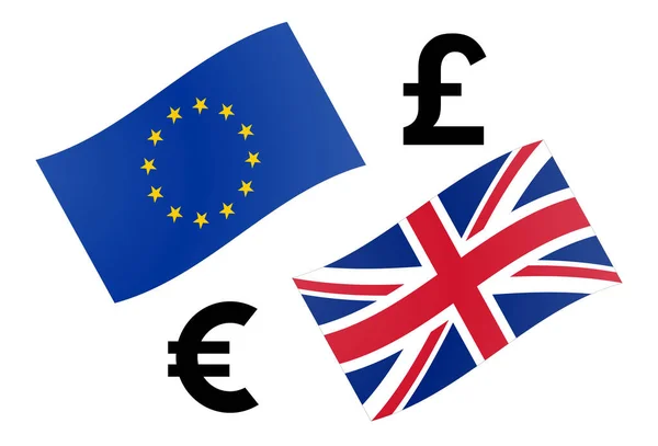 Eurgbp forex νόμισμα ζεύγος διανυσματική απεικόνιση. Σημαία ΕΕ και Ηνωμένου Βασιλείου, — Διανυσματικό Αρχείο