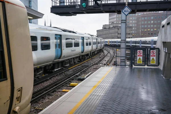 Londra Regno Unito Febbraio 2019 Piattaforma Vuota Della Stazione London — Foto Stock