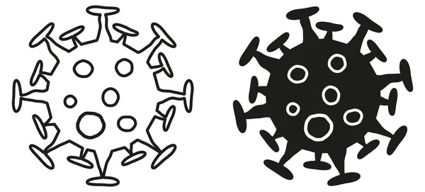 Simple Virus Icon Slightly Rough Edges Can Used Illustration Ncov — Stockový vektor