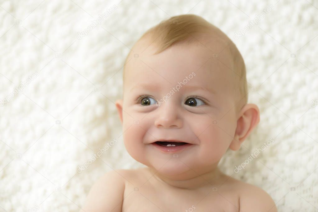 Baby Laughing Showing First Teeth