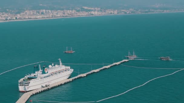 Alanya Paisagem Marinha Turquia — Vídeo de Stock