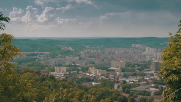 Panoramautsikt Över Lviv Ukraina — Stockvideo