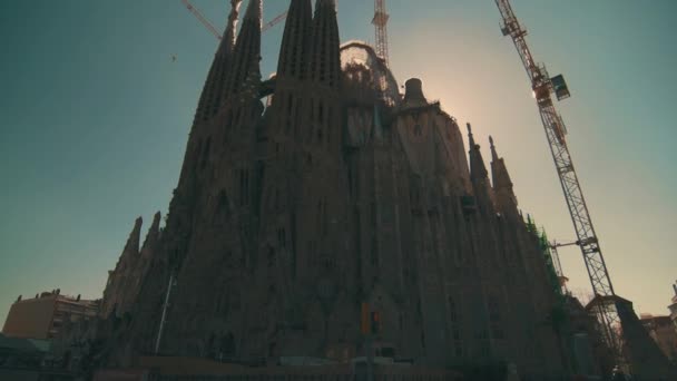 Barselona Spanya Sagrada Ailesi — Stok video