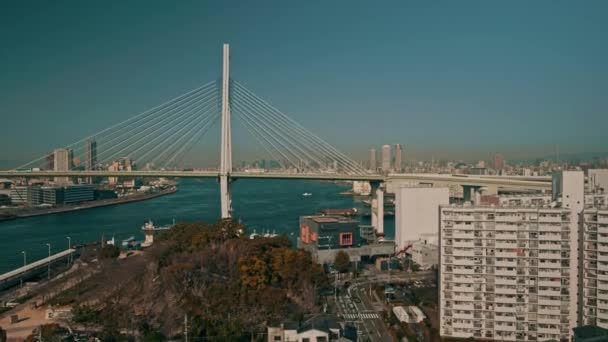 Osaka Japan Hyperlapse Video — стоковое видео