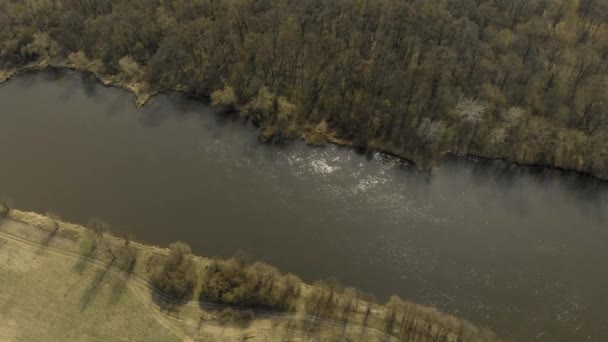 Vista Aérea Del Río Odra — Vídeos de Stock