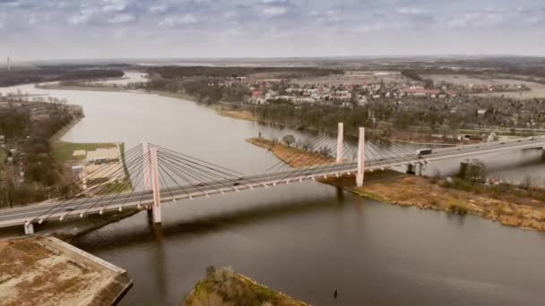Milenijny Brücke Breslau — Stockvideo