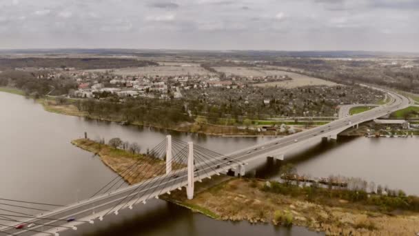 Milenijny Brücke Breslau — Stockvideo