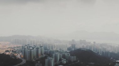 Hongkong hava dron görünümü