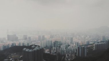 Hongkong hava dron görünümü