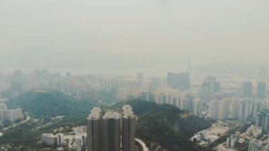 Hongkong hava dron görünümü